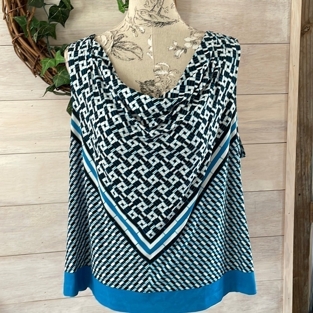 Calvin Klein Blue Sleeveless Top 1X